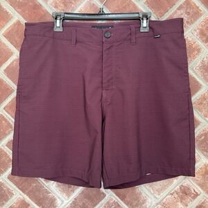 Travis Mathew Provisions Golf Shorts Mens 36 Burgundy 7 in Performance Stretch